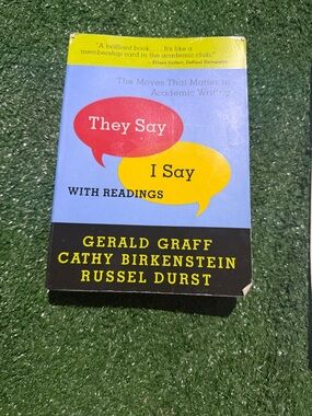 They Say I Say With Readings - Yellow & Blue Cover